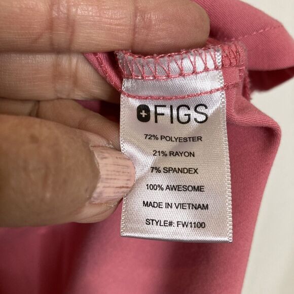 Figs Womens M Casma Three Pocket Scrub Top Peachy Pink Limited FW1100 Medical - Picture 11 of 13